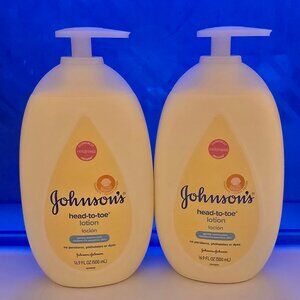 (2) Johnson's Head To Toe Baby Lotion 16.9 fl oz